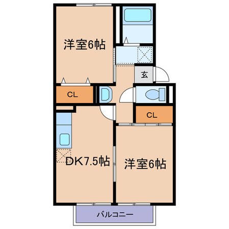 プレジール西大島の物件間取画像